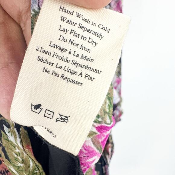 LoveShackFancy Popover Dress V Neck Floral Dress Midnight Muse Size S NWT - Picture 10 of 12